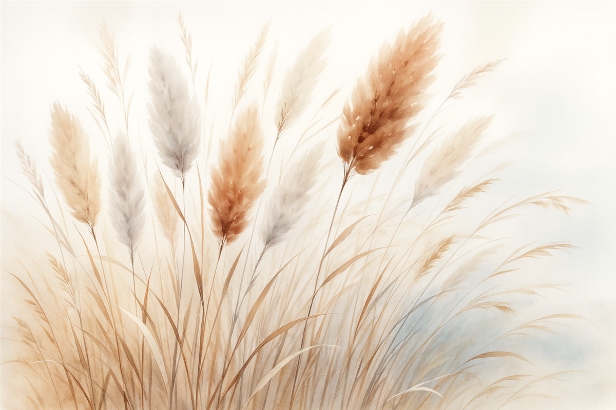 Fototapeta Suszone zioła naśladujące akwarelę.