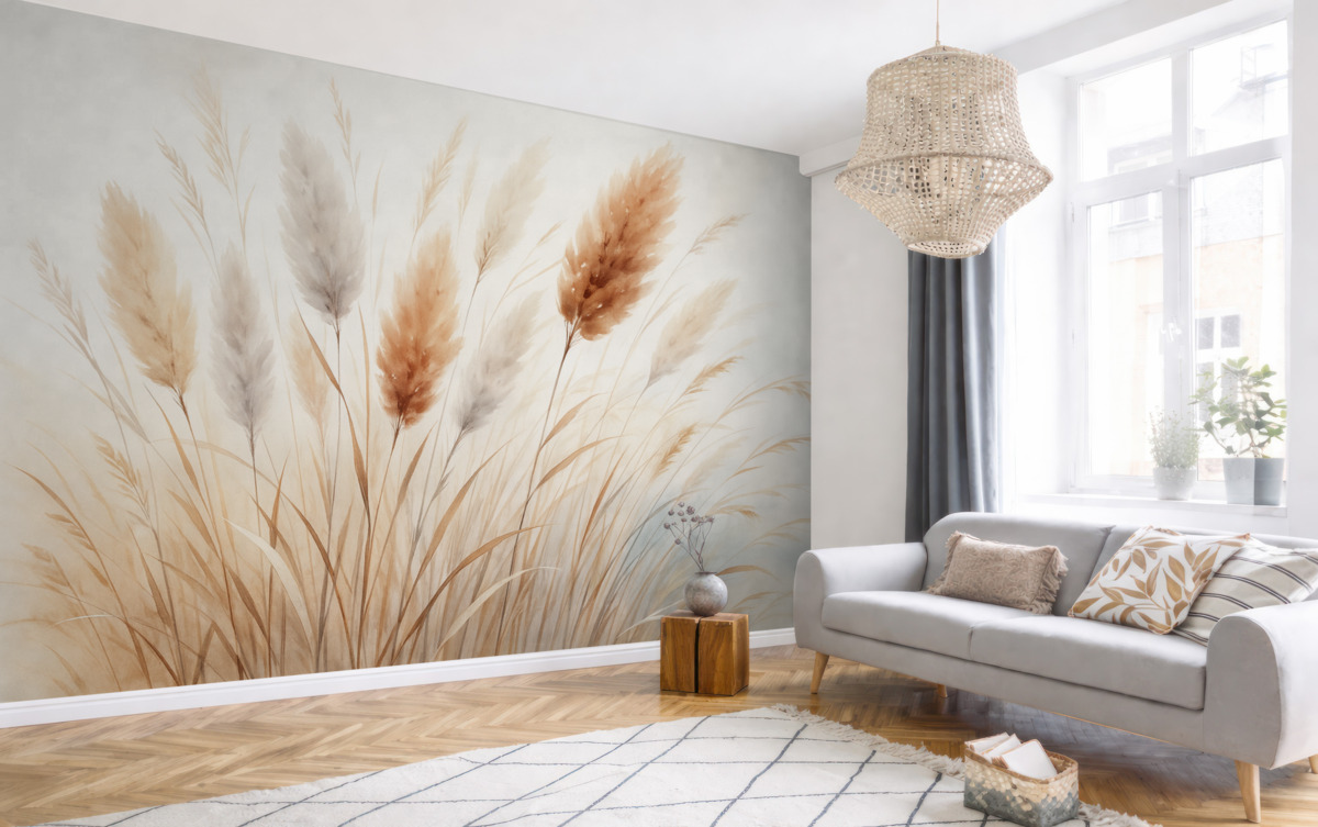 Fototapeta Suszone zioła naśladujące akwarelę.