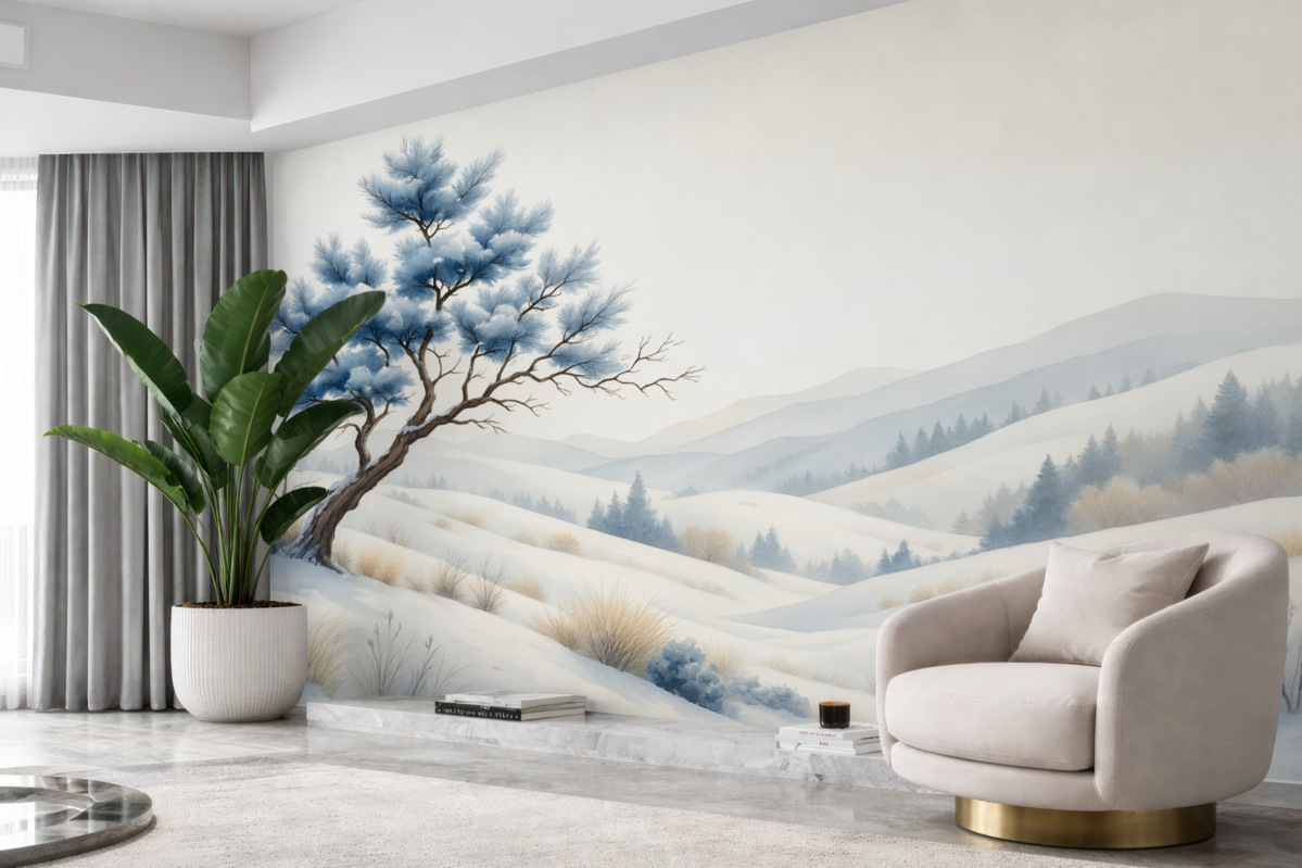 Fototapeta Zamalowany pejzaż.