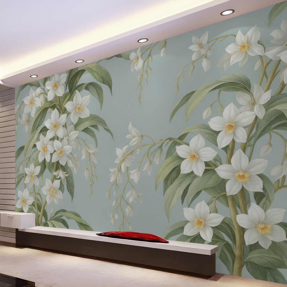 Fototapeta Namalowane rozwinięte gałęzie.