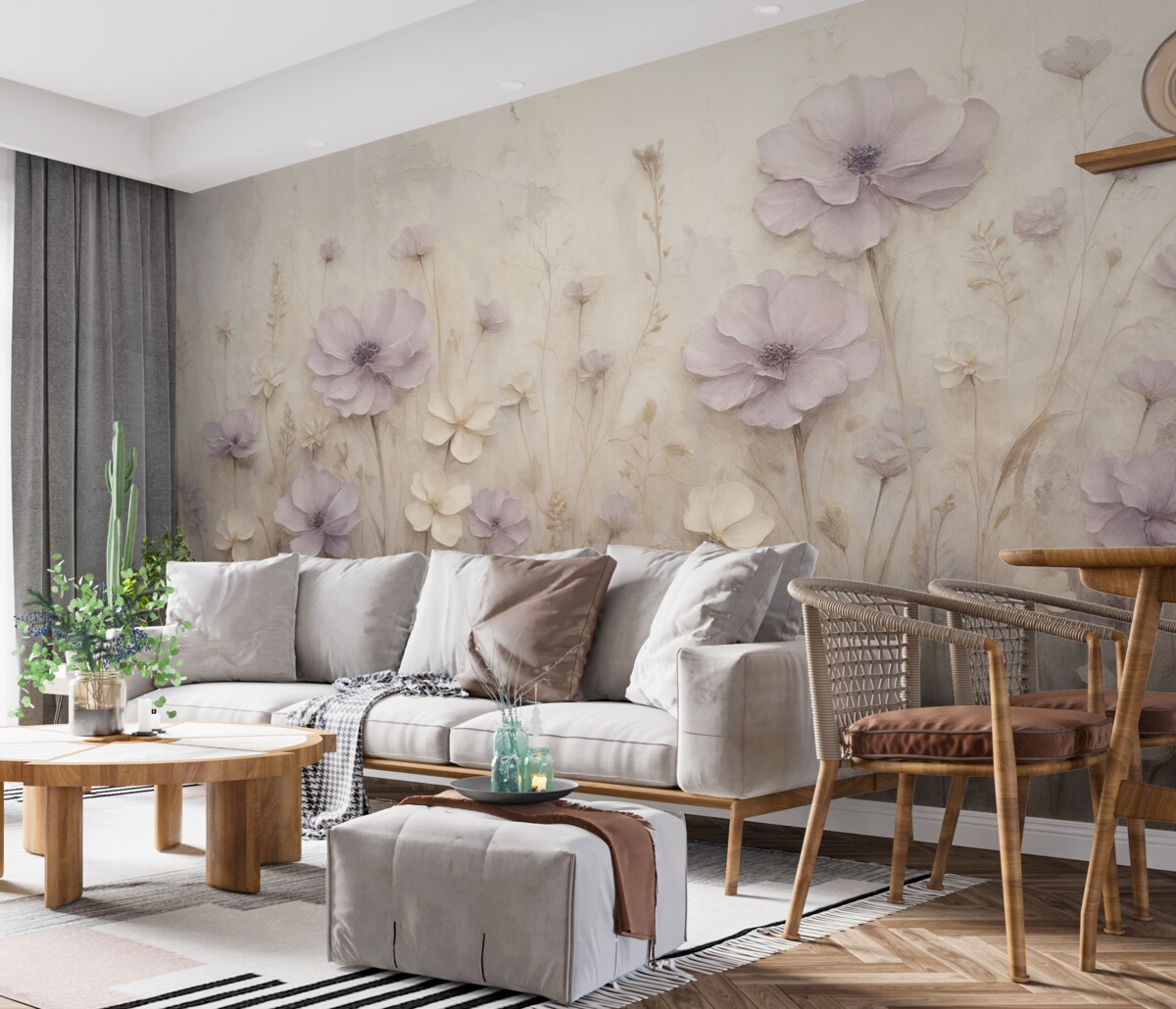 Fototapeta Abstrakcyjne odzwierciedlenie kwiatów.