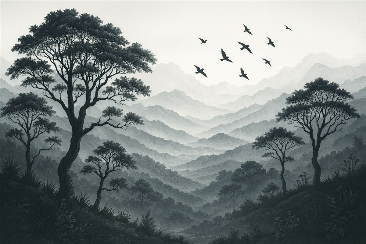 Fototapeta Zarys pejzażu.