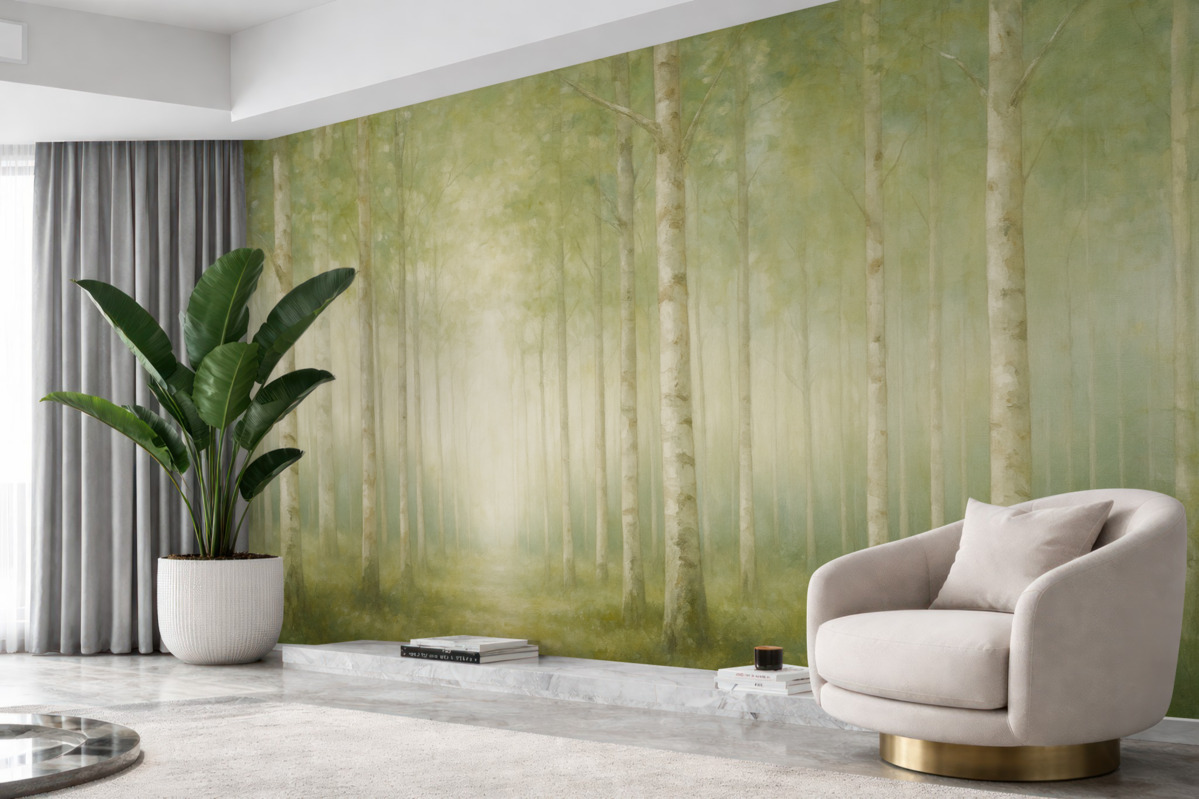 Fototapeta Drzewa w lesie.