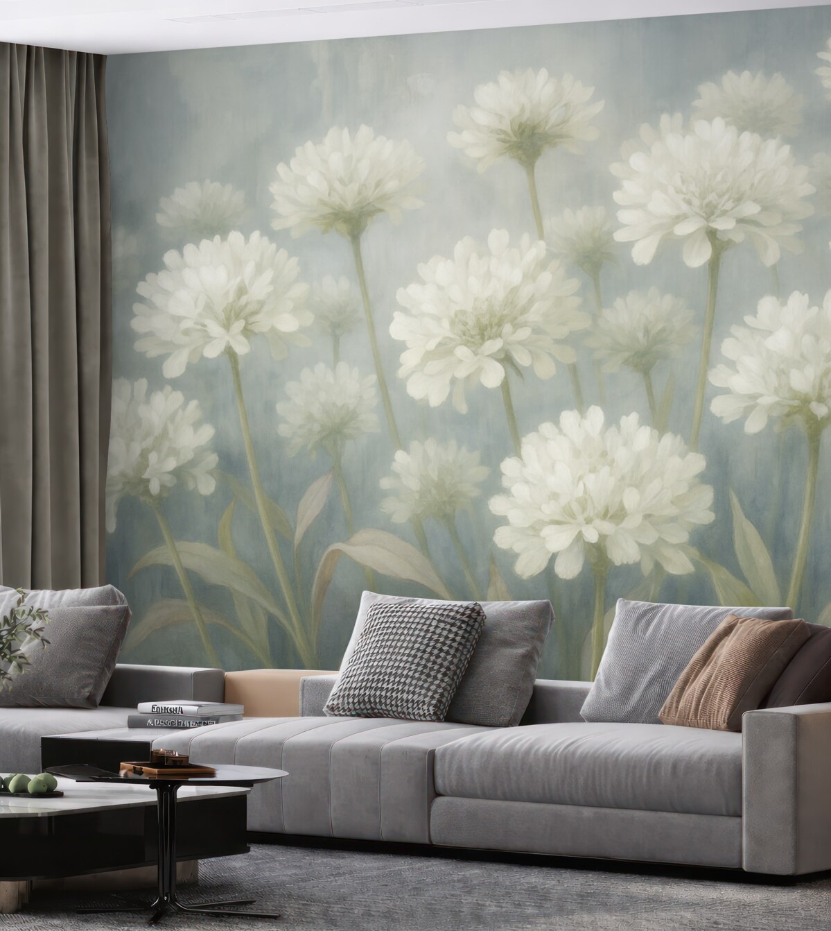 Fototapeta Białe kwiaty.