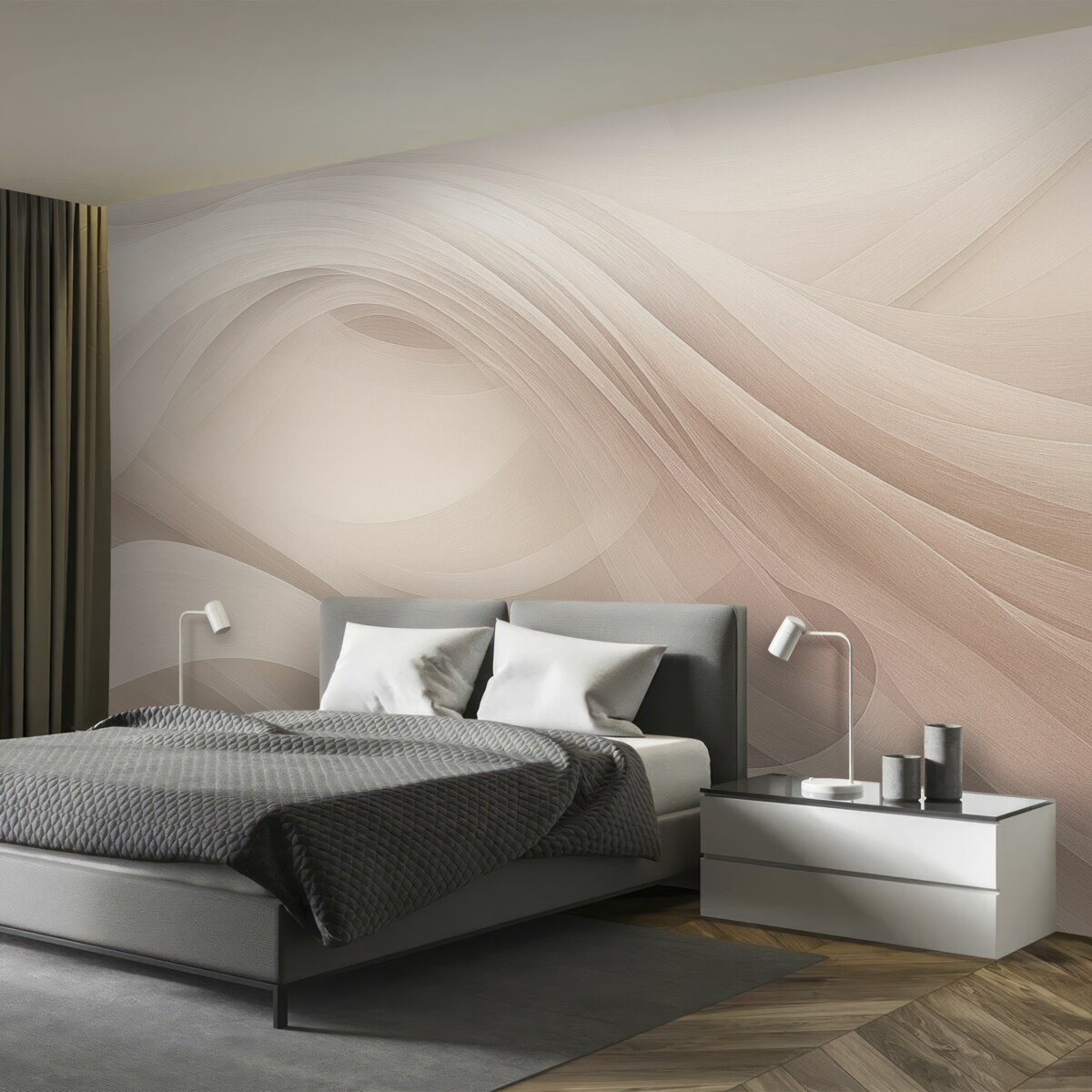 Fototapeta Abstrakcyjne fale w jasnych tonacjach.