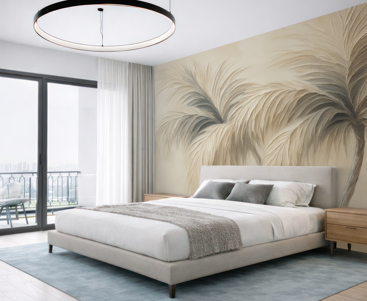 Fototapeta Abstrakcyjne palmy naśladujące ruchy pędzla.