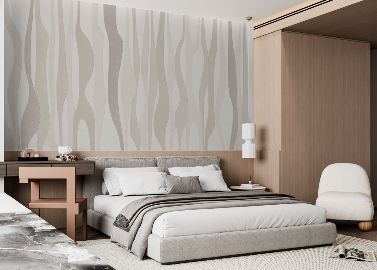 Fototapeta nowoczesne abstrakcyjne formy w ciepłych tonacjach beżu