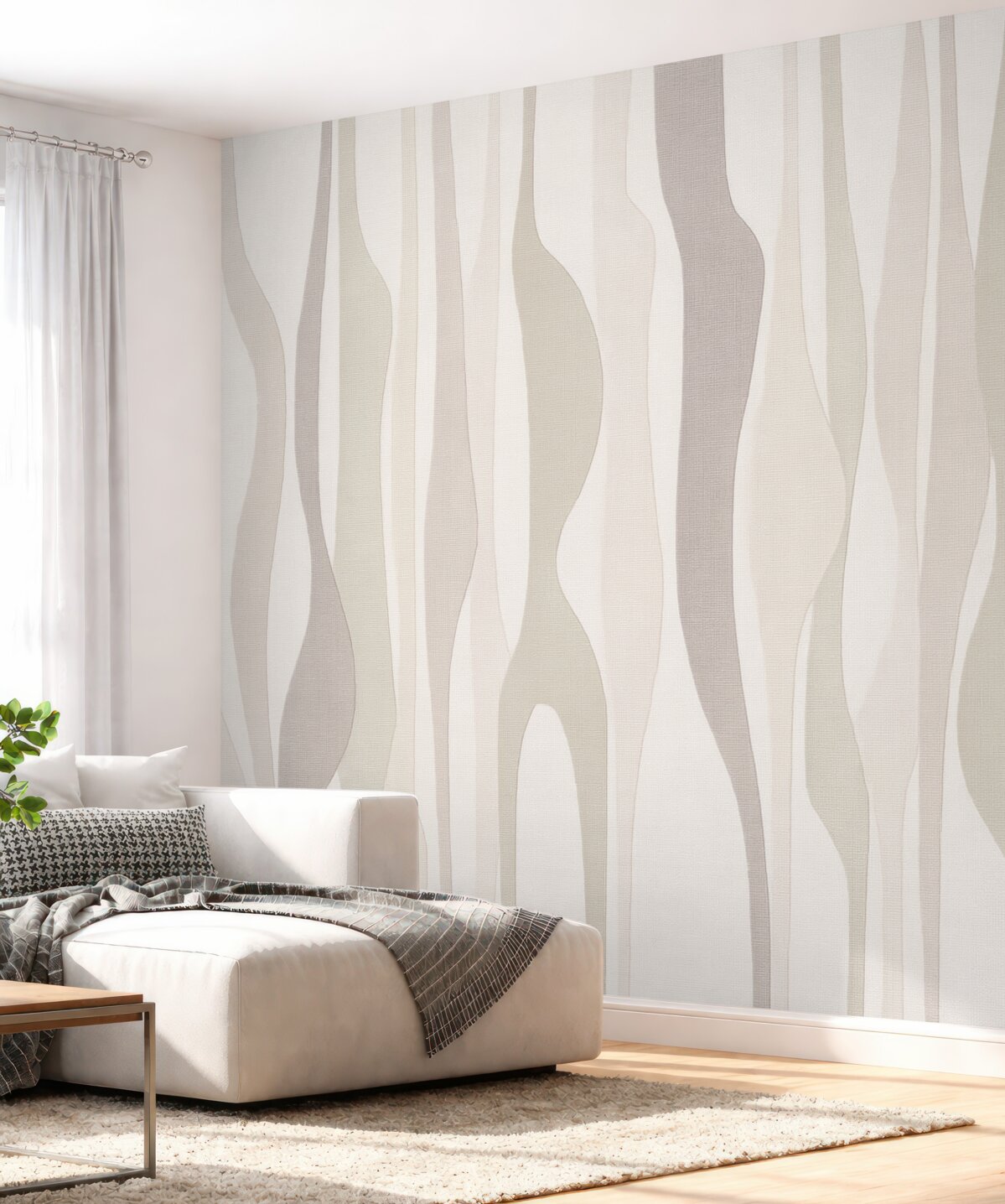 Fototapeta nowoczesne abstrakcyjne formy w ciepłych tonacjach beżu