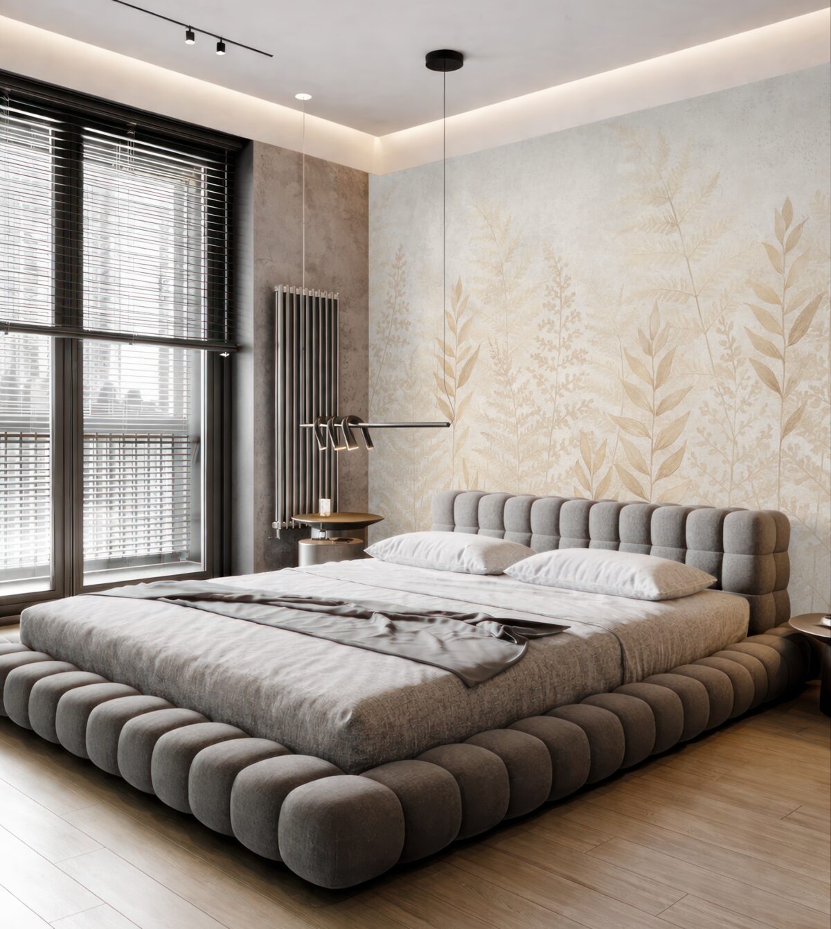 Fototapeta Kłoski oraz rośliny w tonach beżowych.