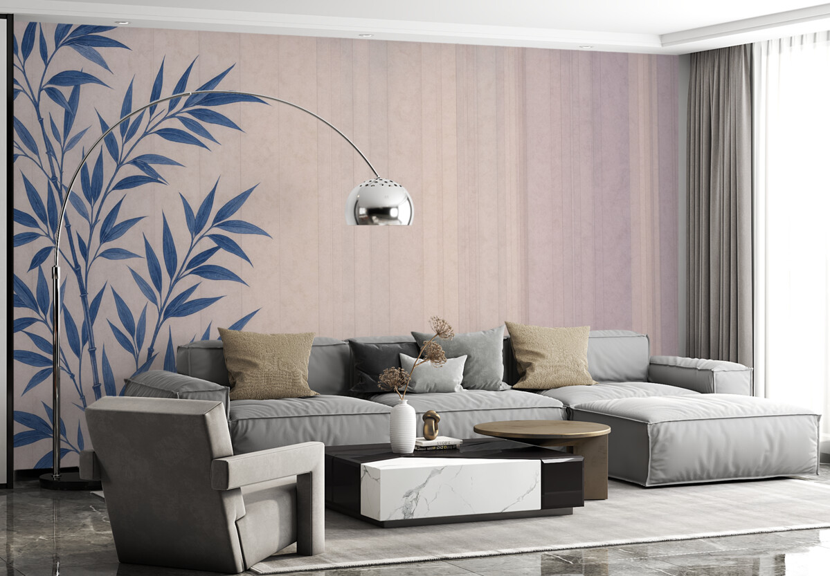 Fototapeta Bambus w odcieniach malarskich na tle w stylu grunge.