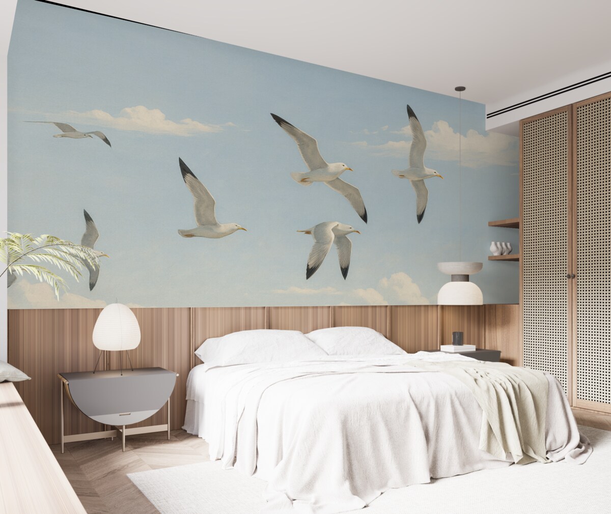 Fototapeta Widok morski namalowany farbą olejną.