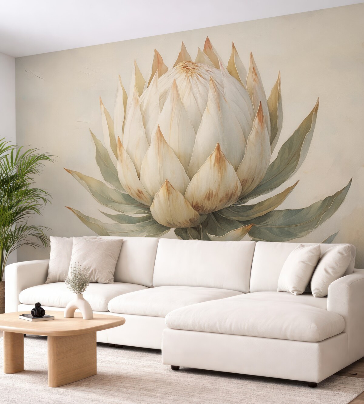 Fototapeta Grafika odwzorowująca kwiat karczocha.