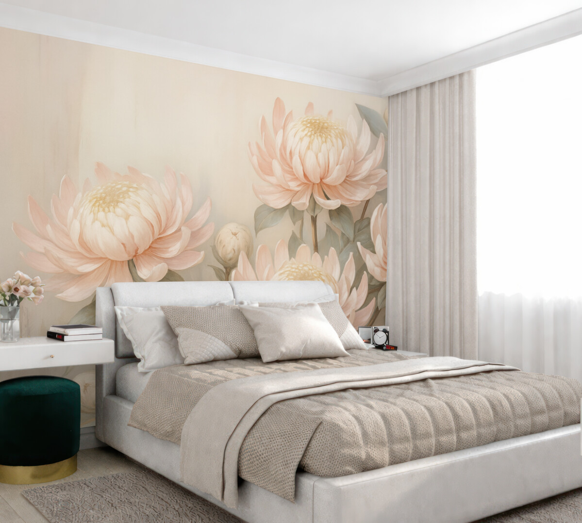 Fototapeta Obraz naśladujący chryzantemy.