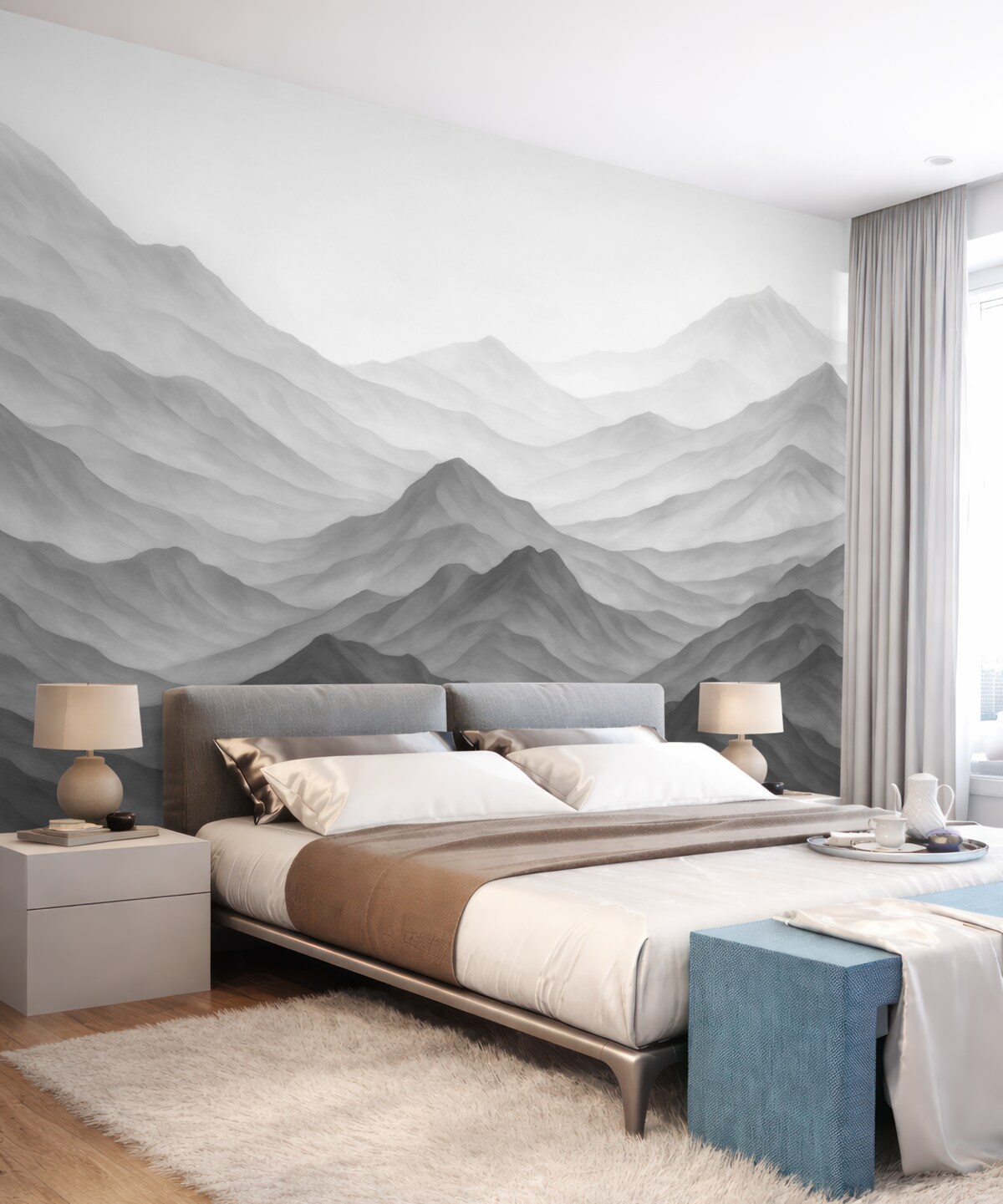 Fototapeta Góry w stylu akwareli.