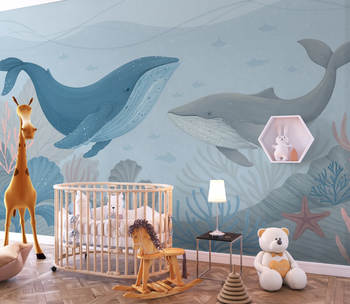 Fototapeta Wieloryby w morzu.