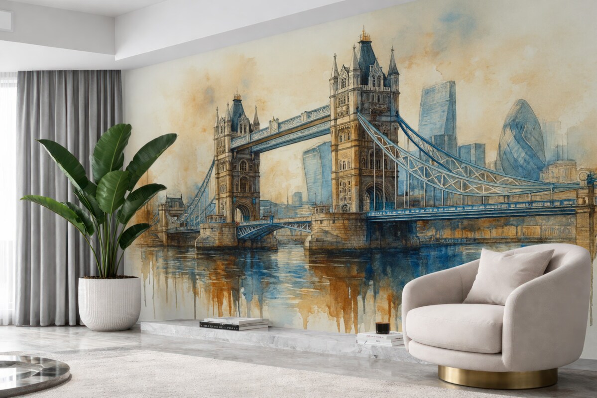 Fototapeta Most Tower w technice malarstwa akwarelowego.