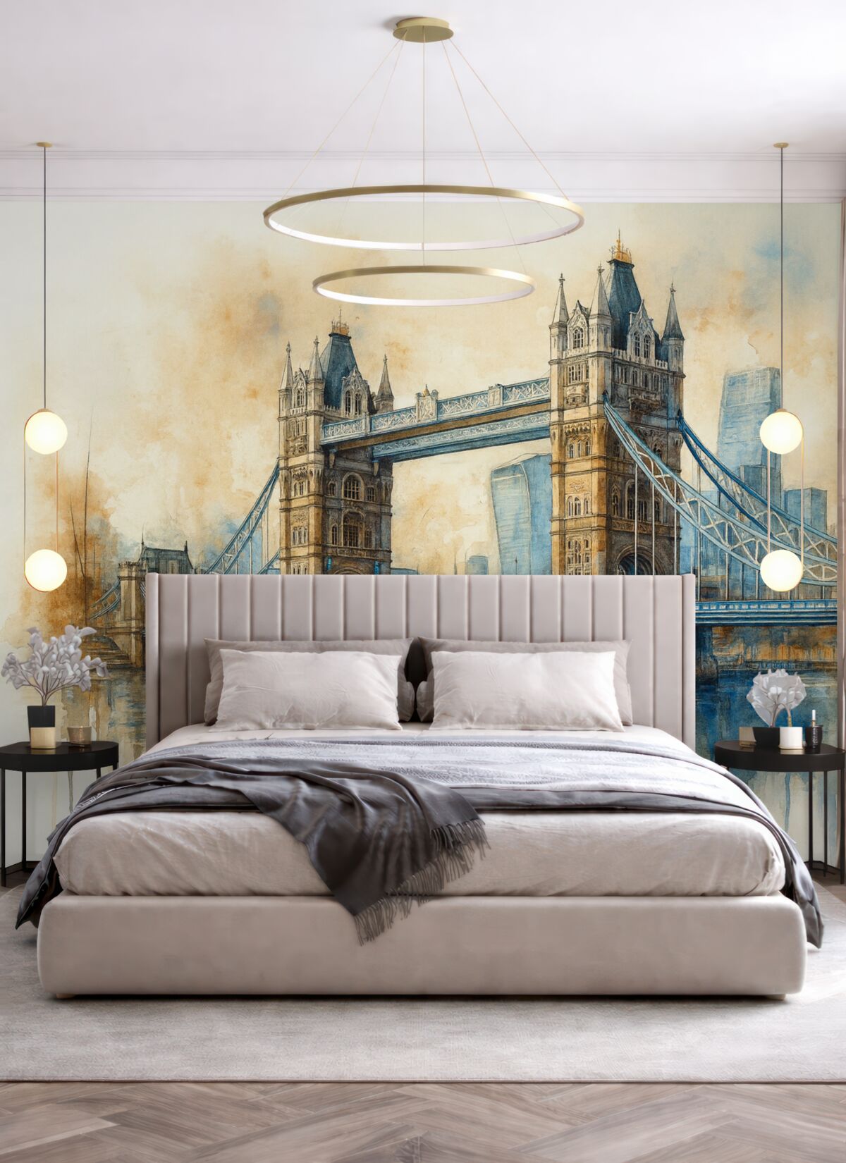 Fototapeta Most Tower w technice malarstwa akwarelowego.