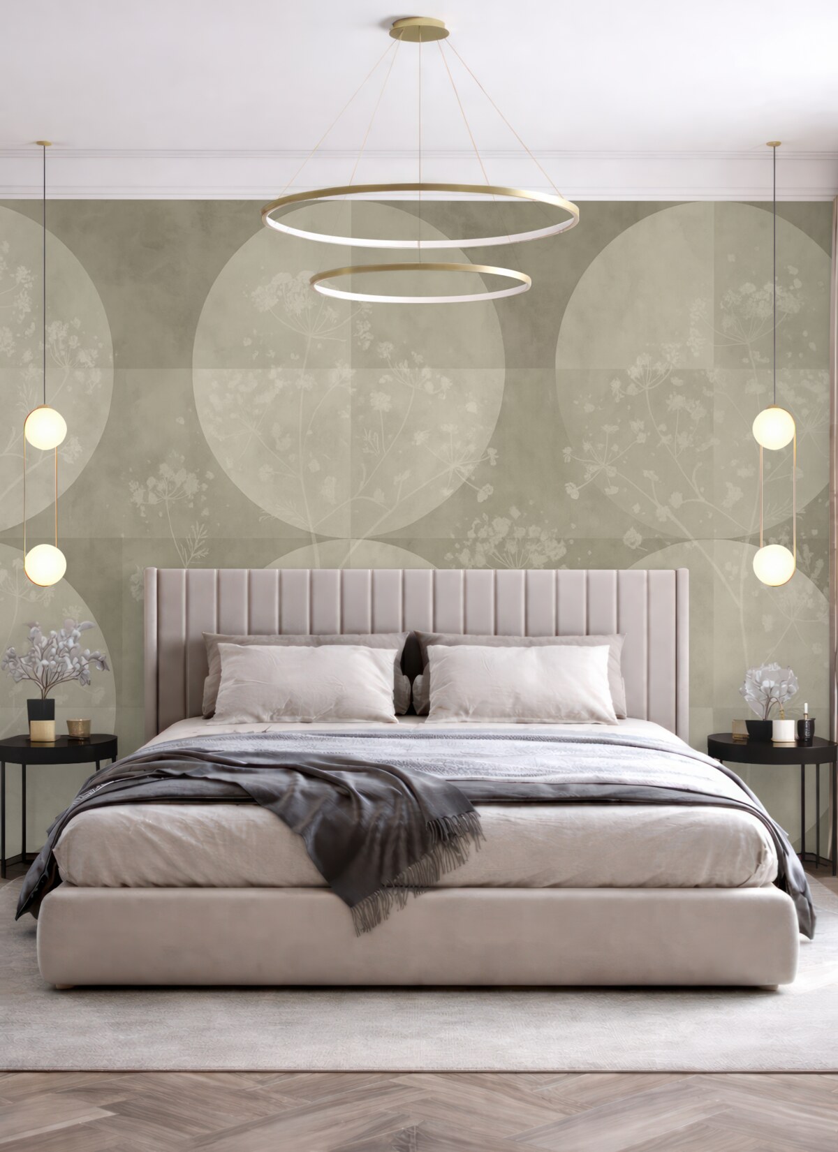 Fototapeta Tendencja roślin geometrycznych i plam.