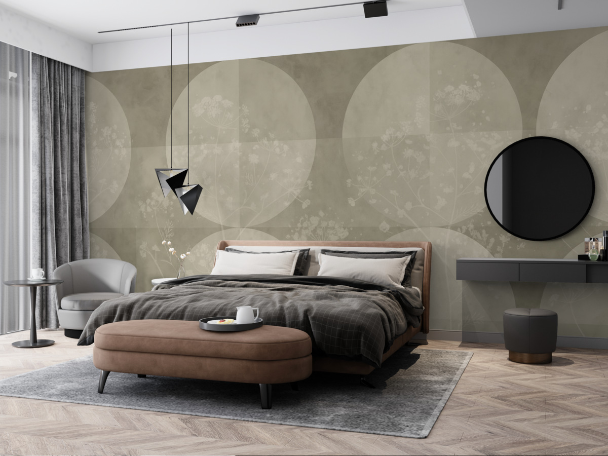 Fototapeta Tendencja roślin geometrycznych i plam.