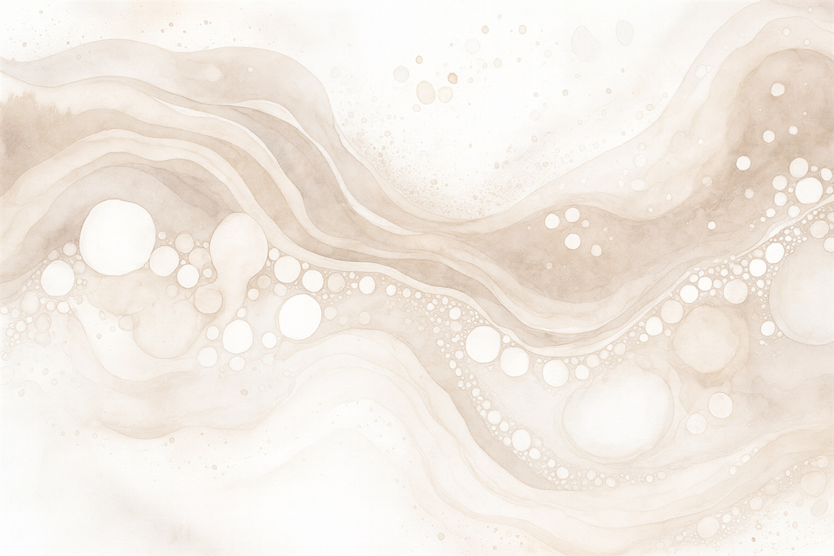 Fototapeta Abstrakcyjny obraz w stylu aquareli, płynna forma, odcień beżowy.