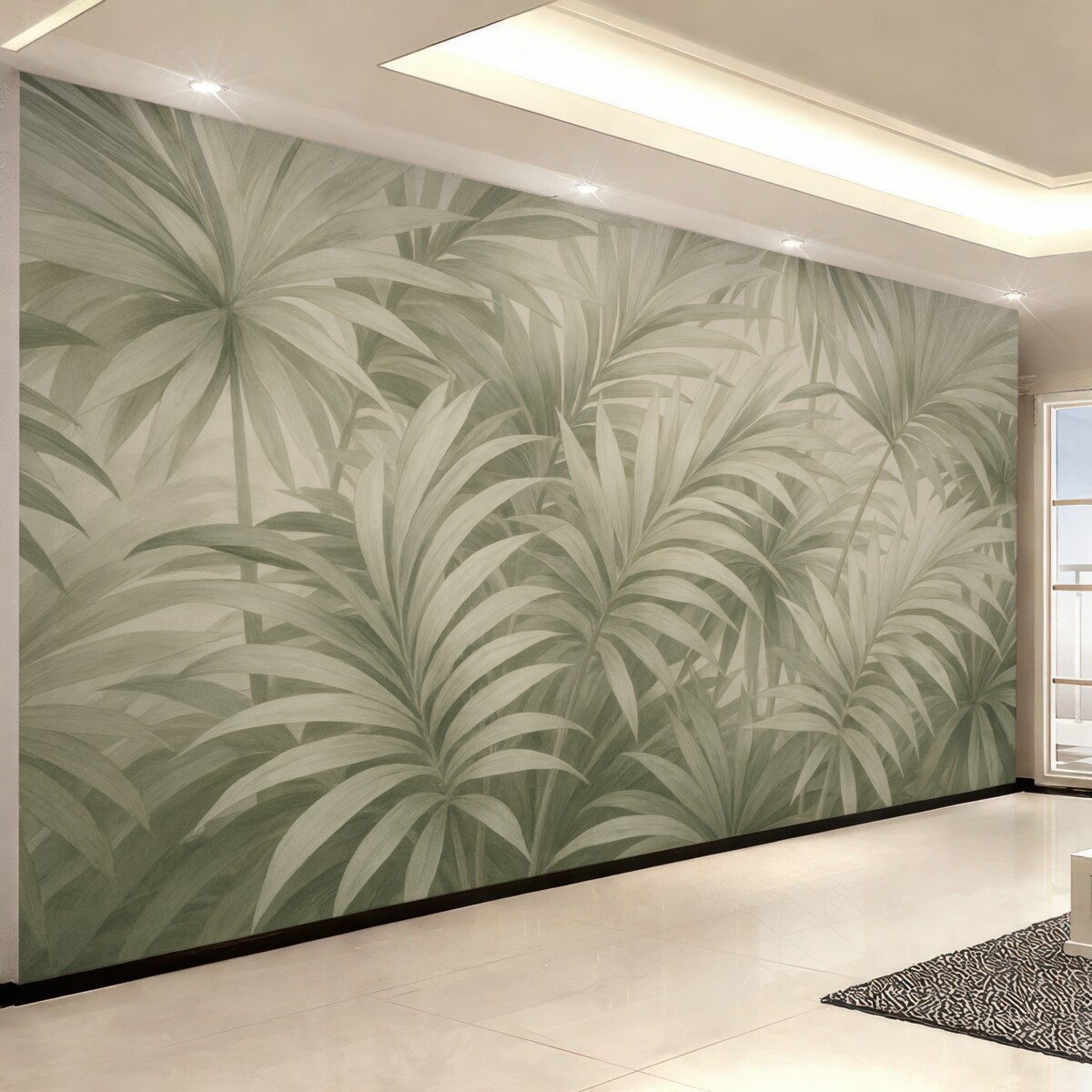 Fototapeta Wizja naśladująca tropikalne liście.