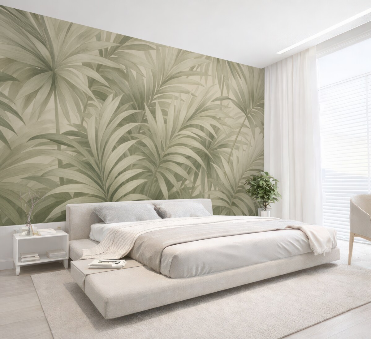 Fototapeta Wizja naśladująca tropikalne liście.