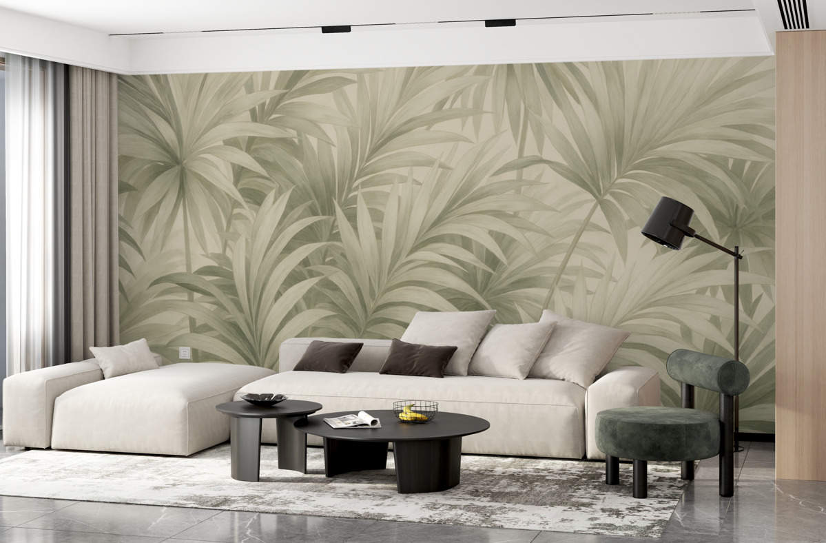 Fototapeta Wizja naśladująca tropikalne liście.