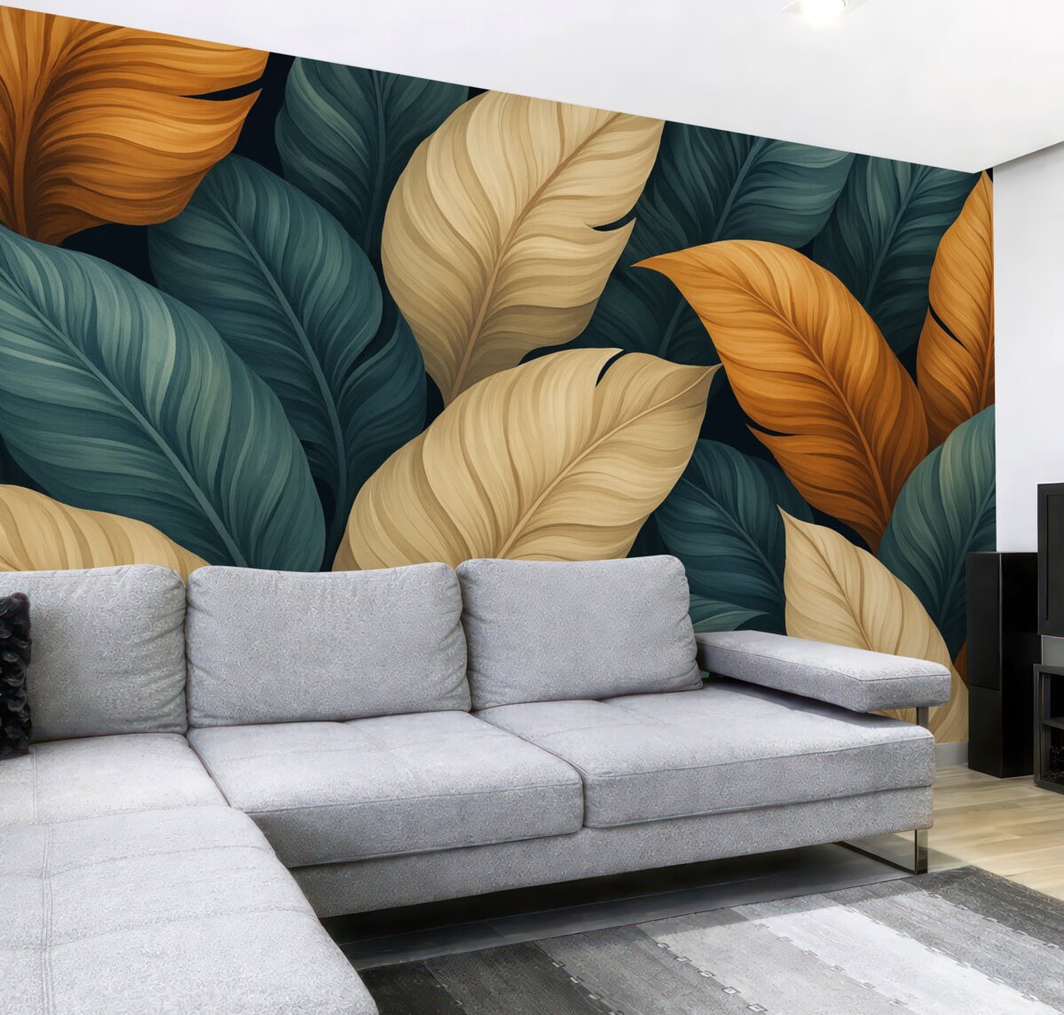 Fototapeta Abstrakcyjne tropikalne listki.