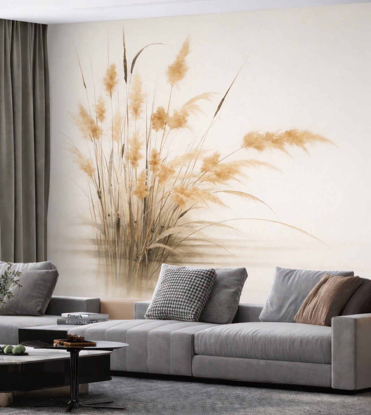 Fototapeta Naśladowanie trzciny w akwareli.