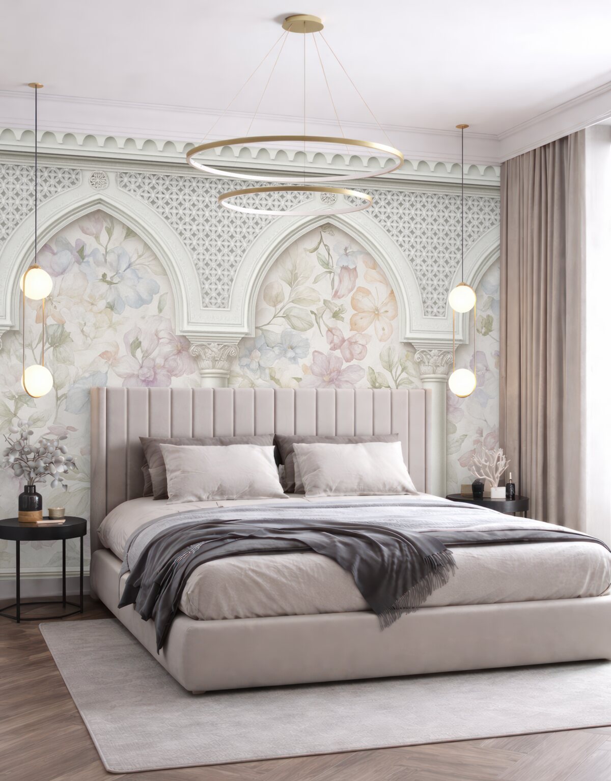 Fototapeta Kwiaty za tęczą.