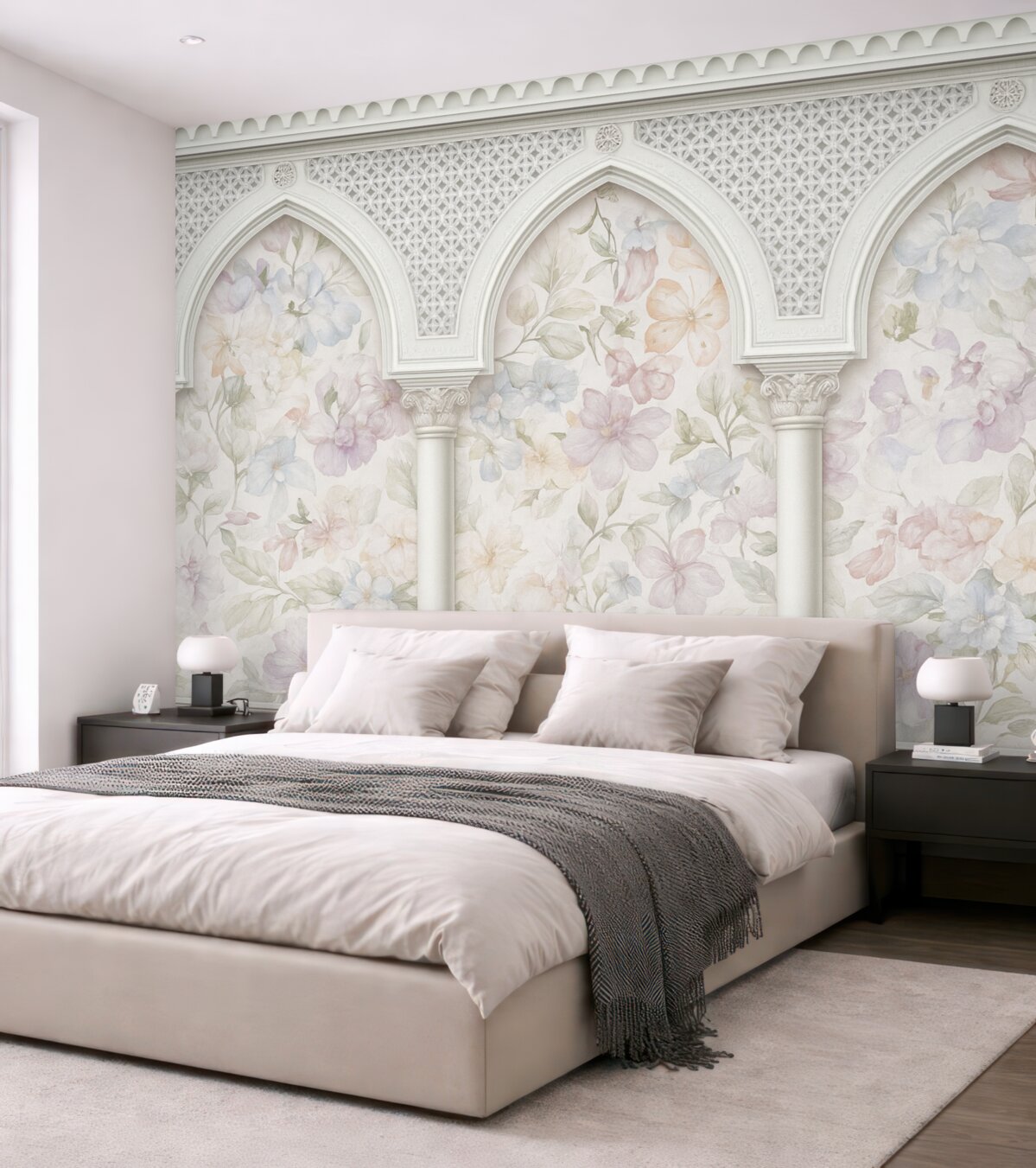 Fototapeta Kwiaty za tęczą.