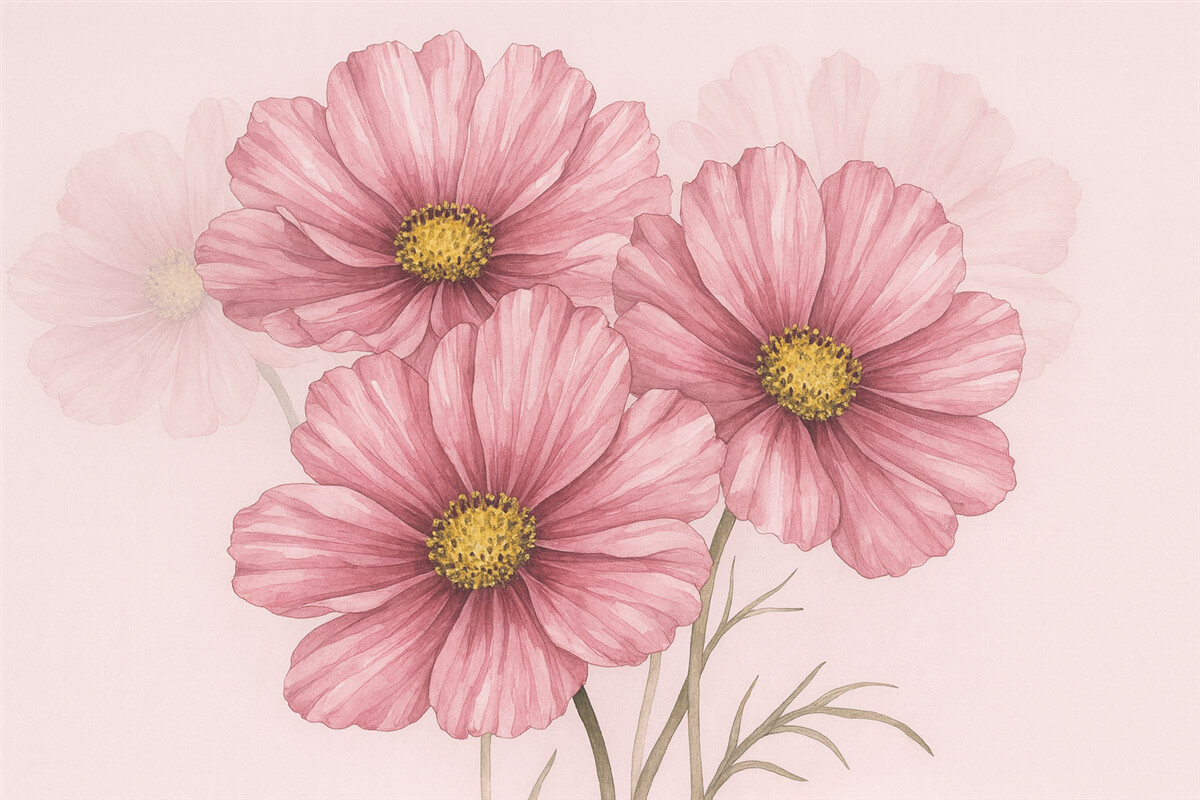 Fototapeta Wielkie różowe kwiaty.