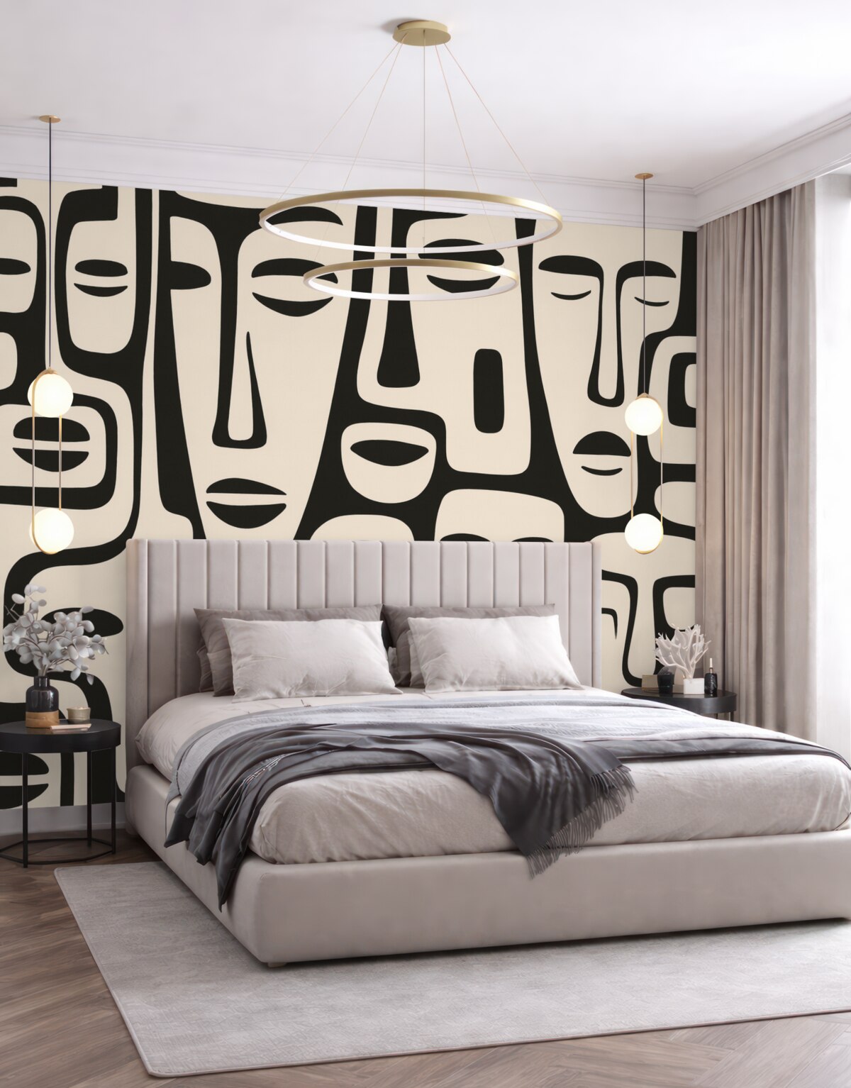 Fototapeta Graficzny wizerunek abstrakcyjnych postaci.