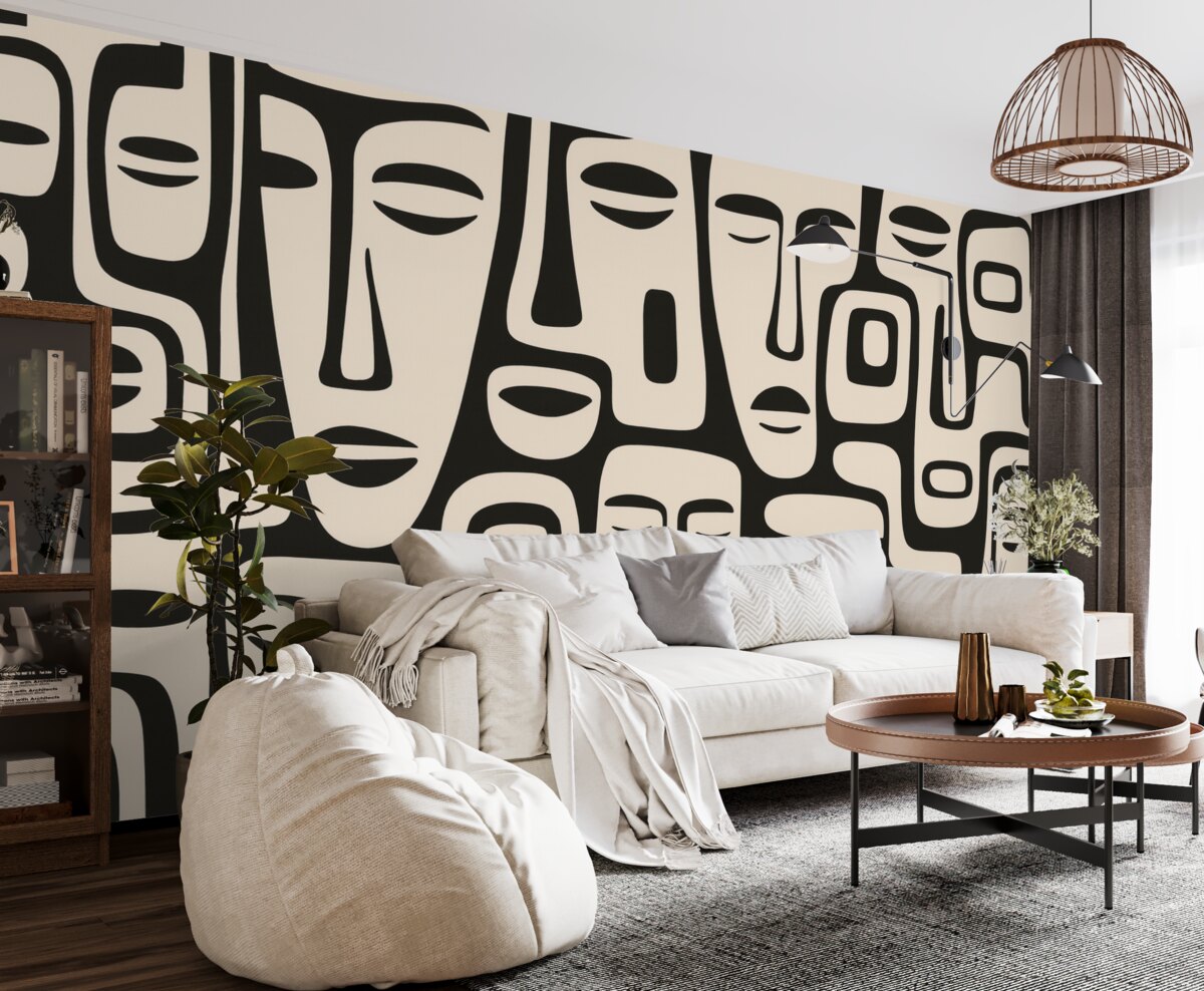 Fototapeta Graficzny wizerunek abstrakcyjnych postaci.