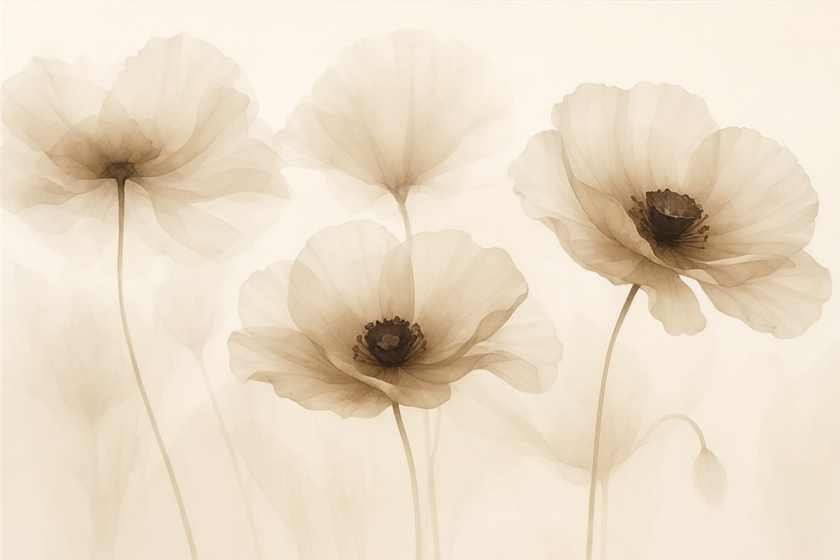 Fototapeta Abstrakcyjne kontury kwiatów.