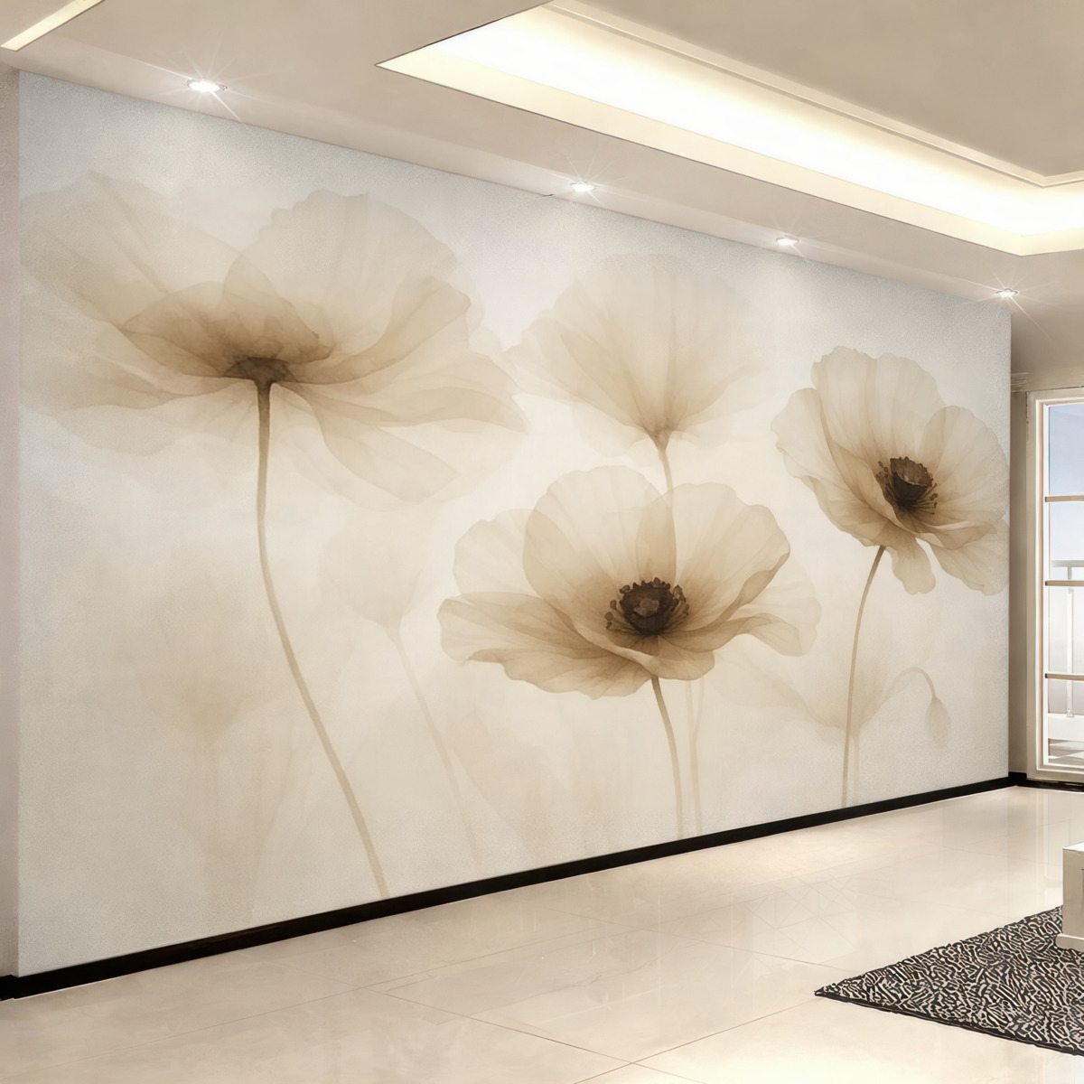 Fototapeta Abstrakcyjne kontury kwiatów.