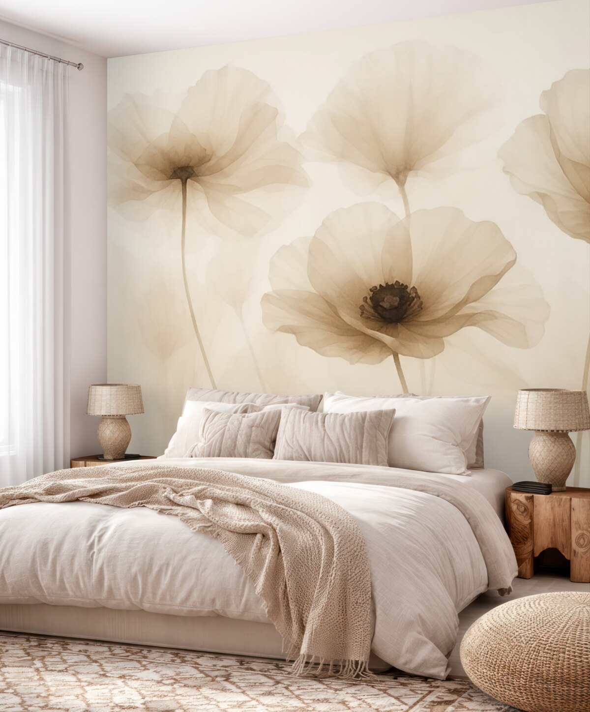 Fototapeta Abstrakcyjne kontury kwiatów.