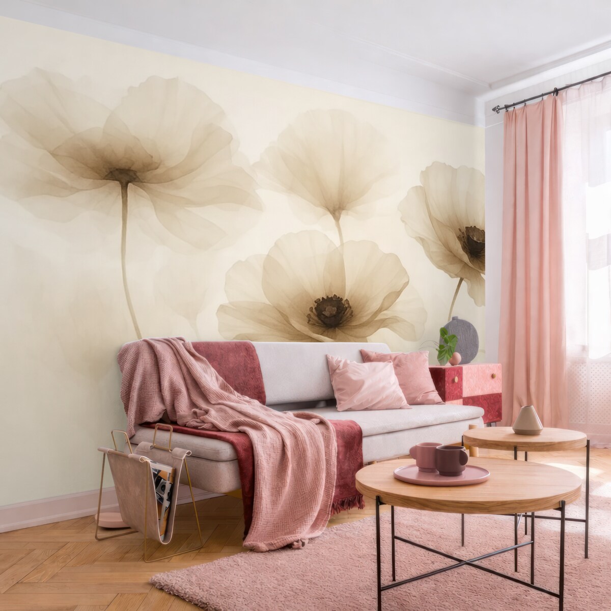 Fototapeta Abstrakcyjne kontury kwiatów.