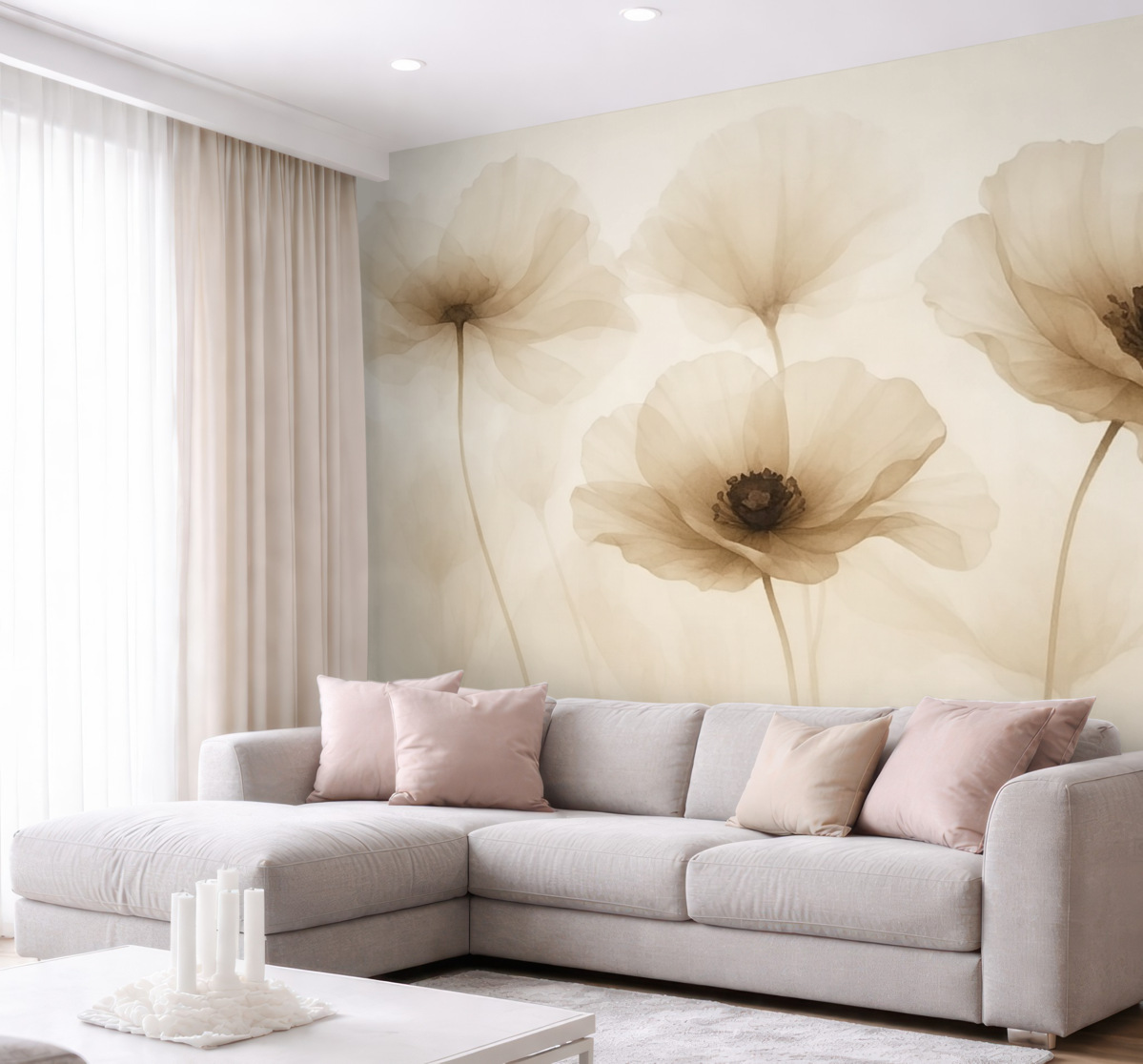 Fototapeta Abstrakcyjne kontury kwiatów.