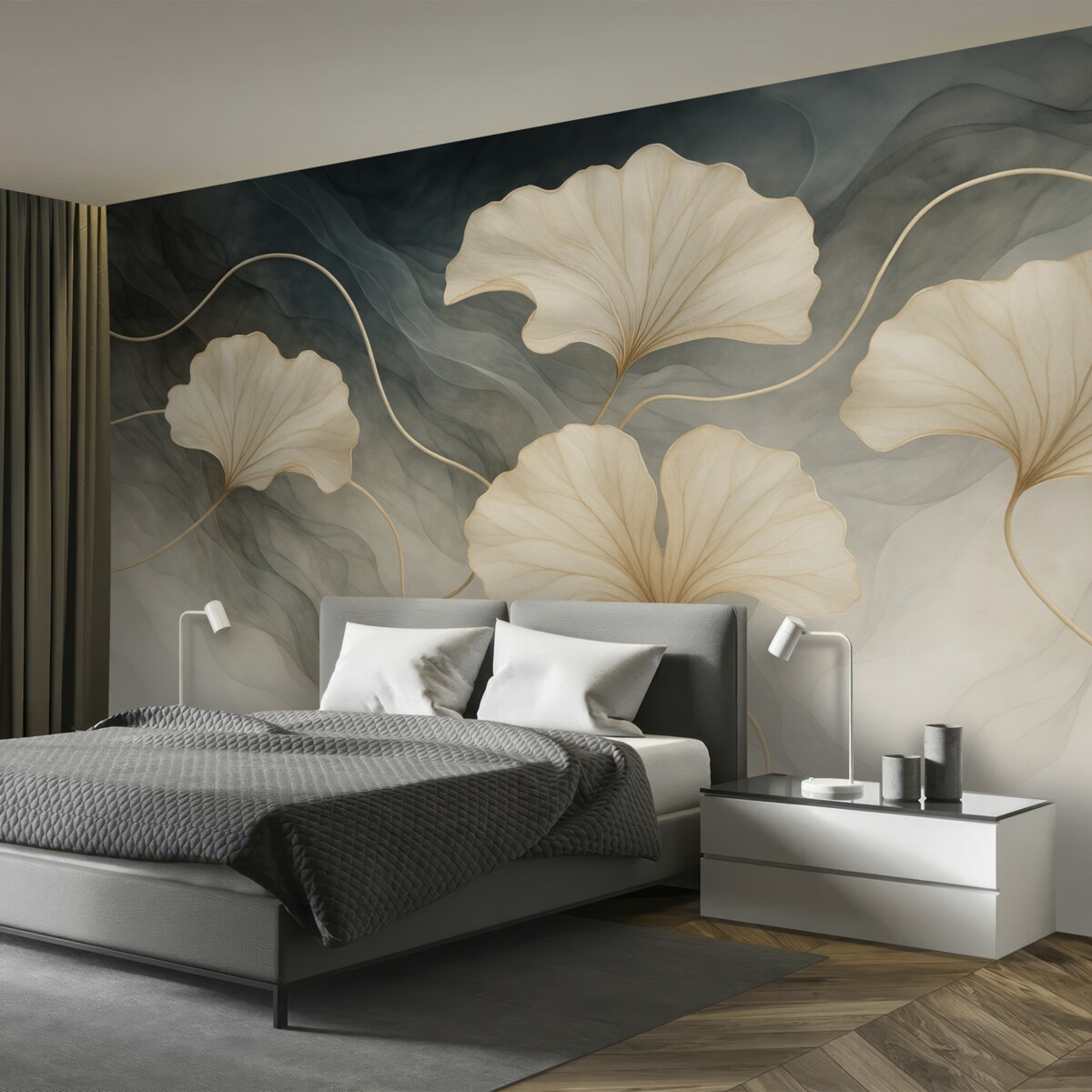 Fototapeta Abstrakcyjna ilustracja miłorzębu.