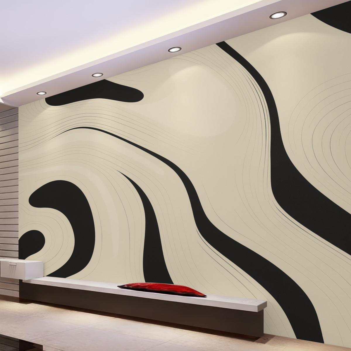 Fototapeta Abstrakcyjna forma graficzna w minimalistycznym designie.