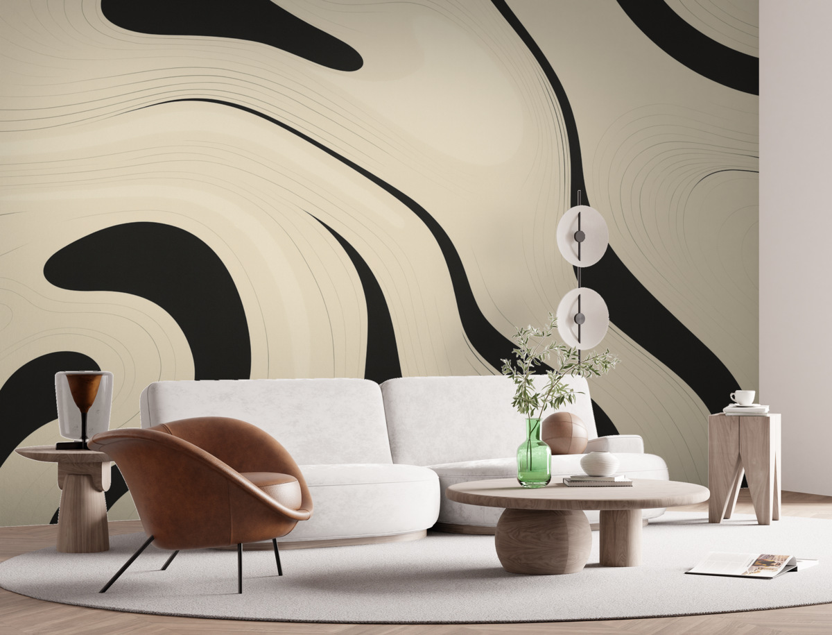 Fototapeta Abstrakcyjna forma graficzna w minimalistycznym designie.