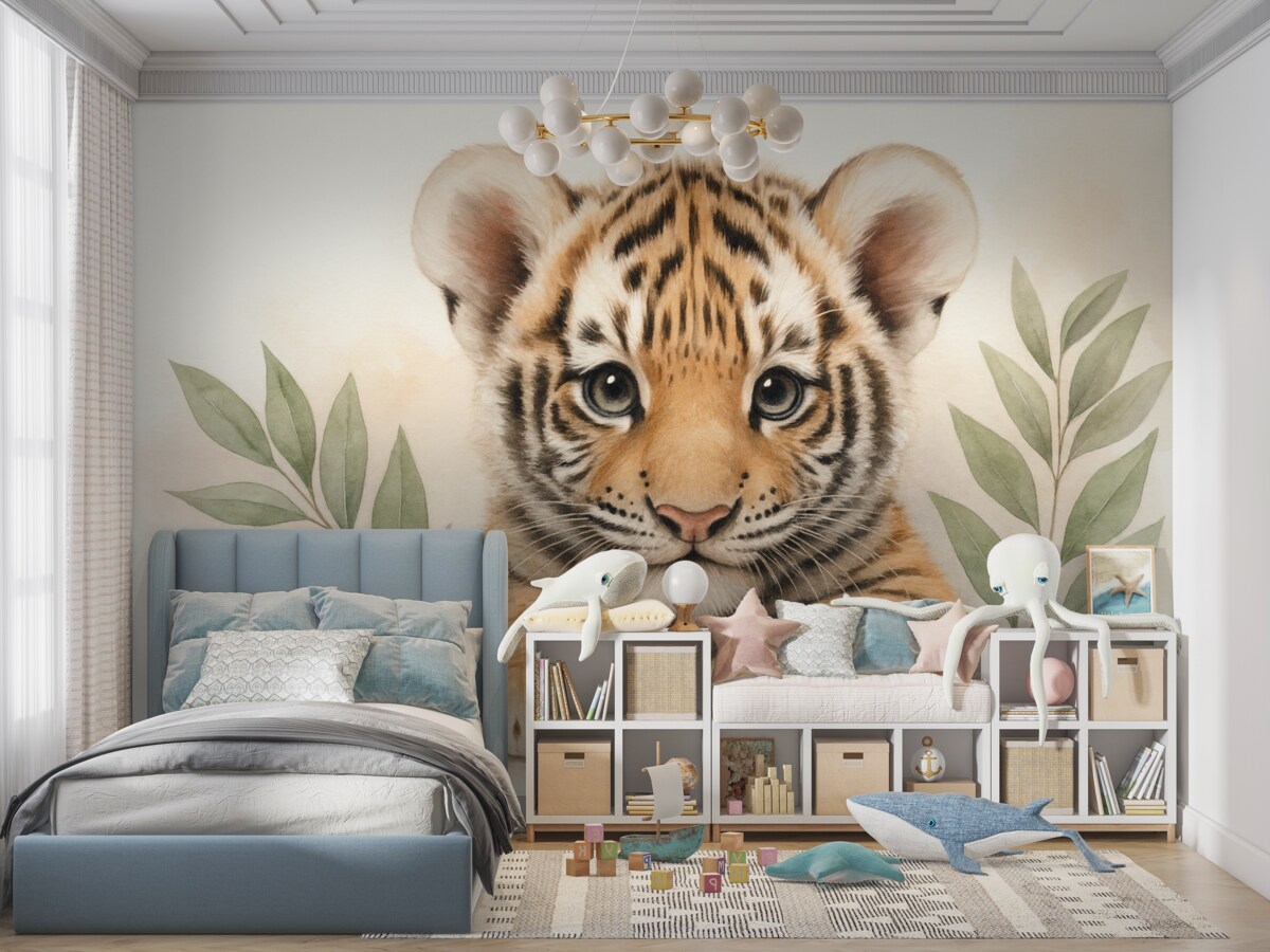 Fototapeta Urocze małe tygrysiątko.