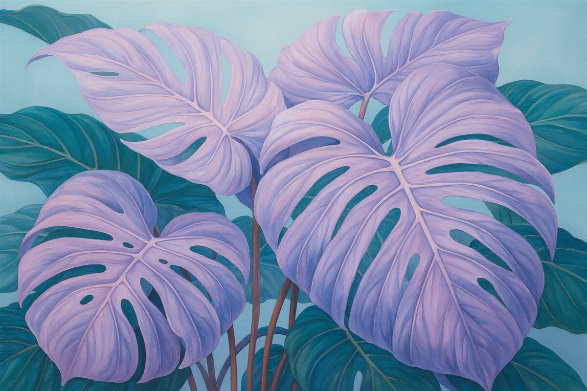 Fototapeta Liście tropikalne w jaskrawych barwach.