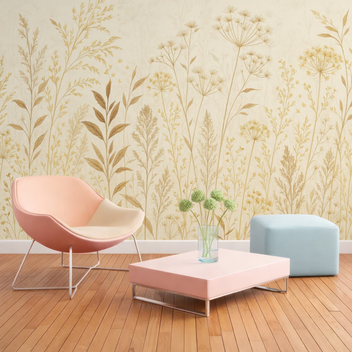 Fototapeta Dzika trawa w subtelnych, naturalnych kolorach.