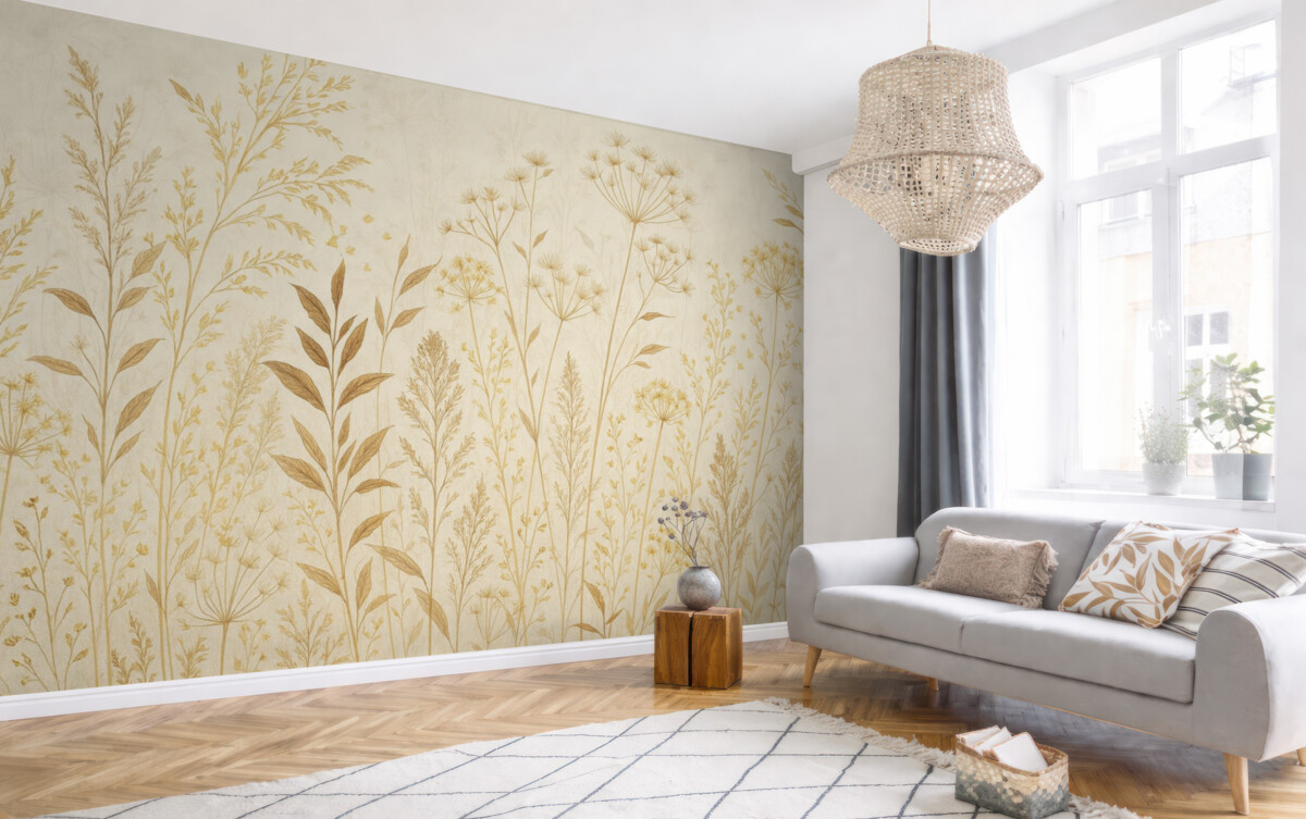 Fototapeta Dzika trawa w subtelnych, naturalnych kolorach.