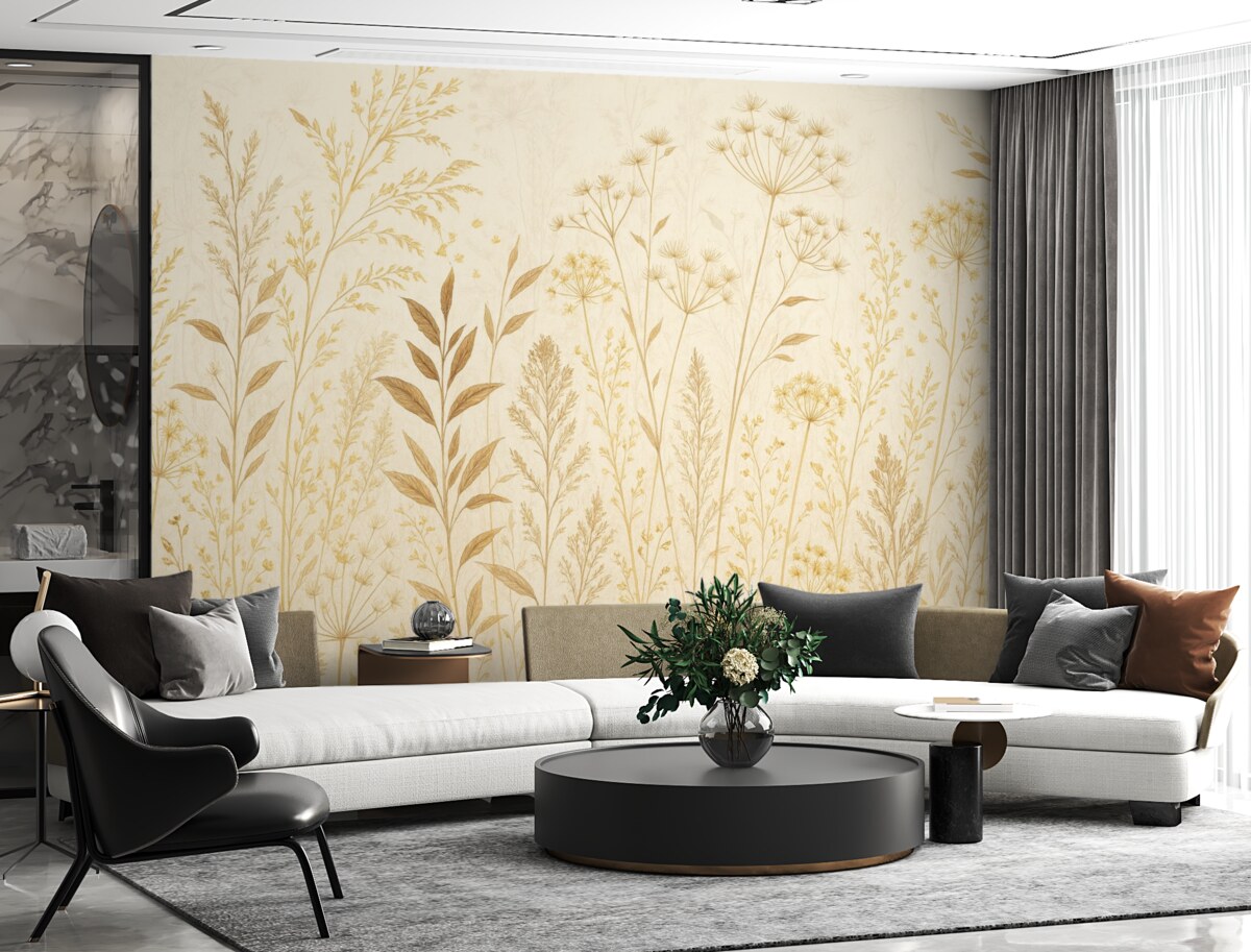 Fototapeta Dzika trawa w subtelnych, naturalnych kolorach.