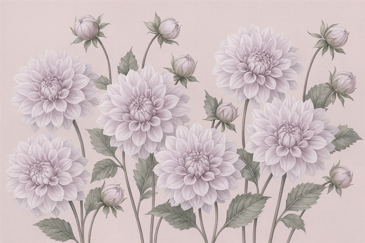 Fototapeta Subtelne, różowe, duże kwiaty.