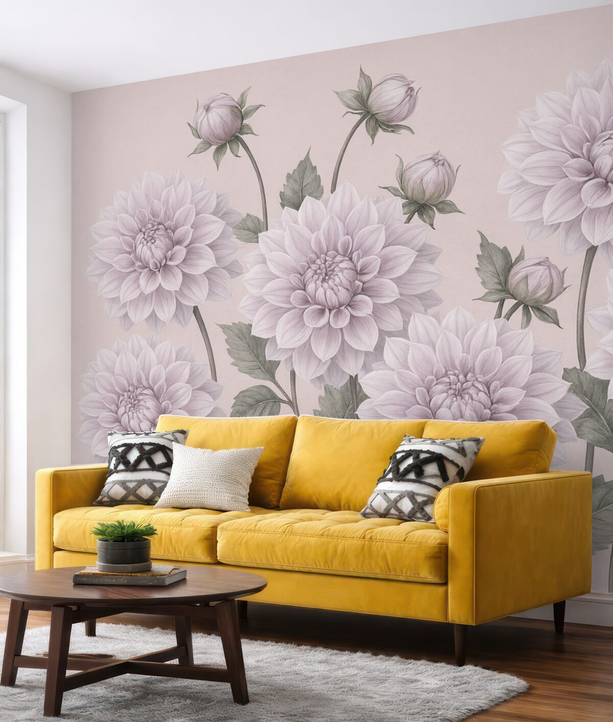 Fototapeta Subtelne, różowe, duże kwiaty.