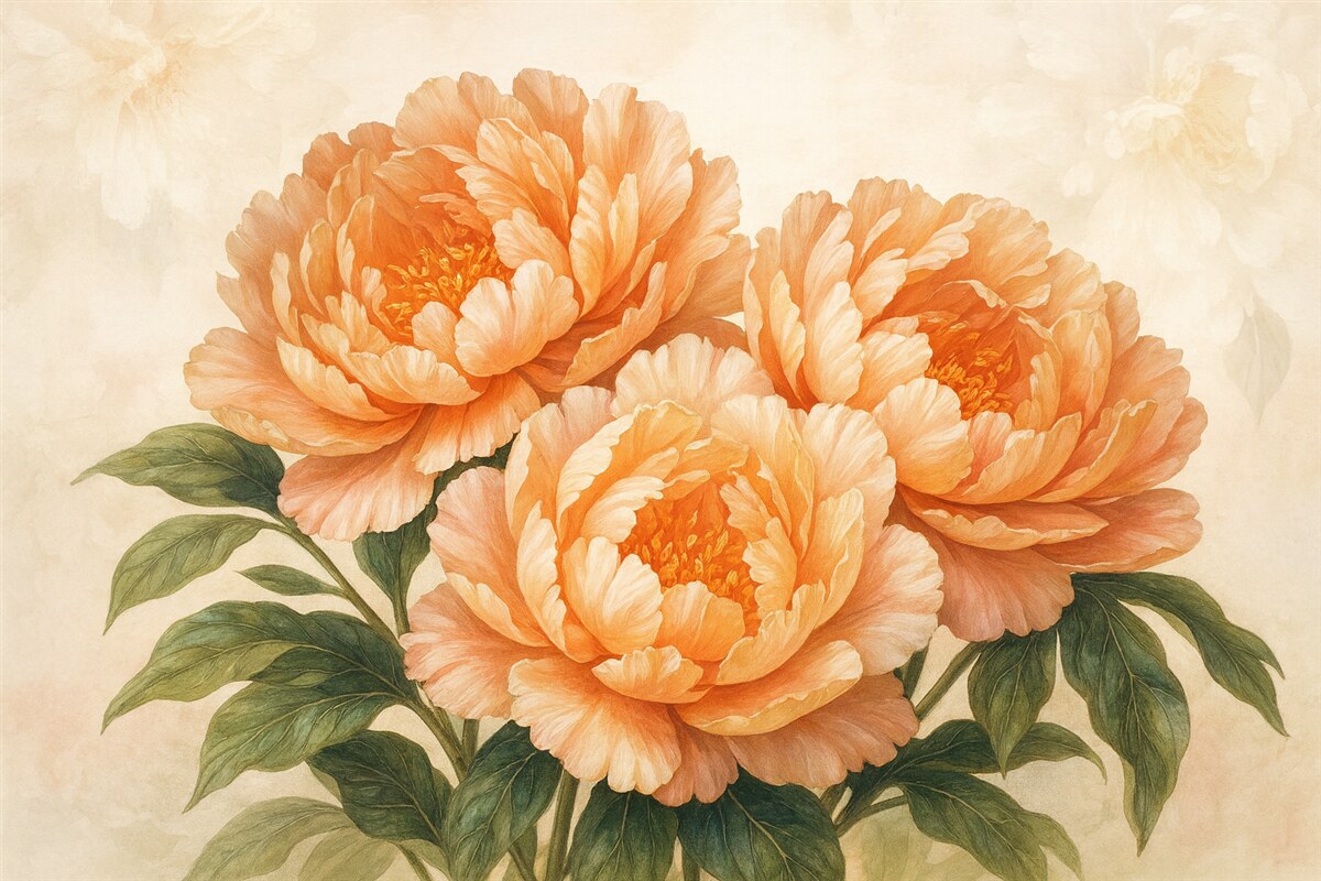 Fototapeta Wielkie pomarańczowe kwiaty.